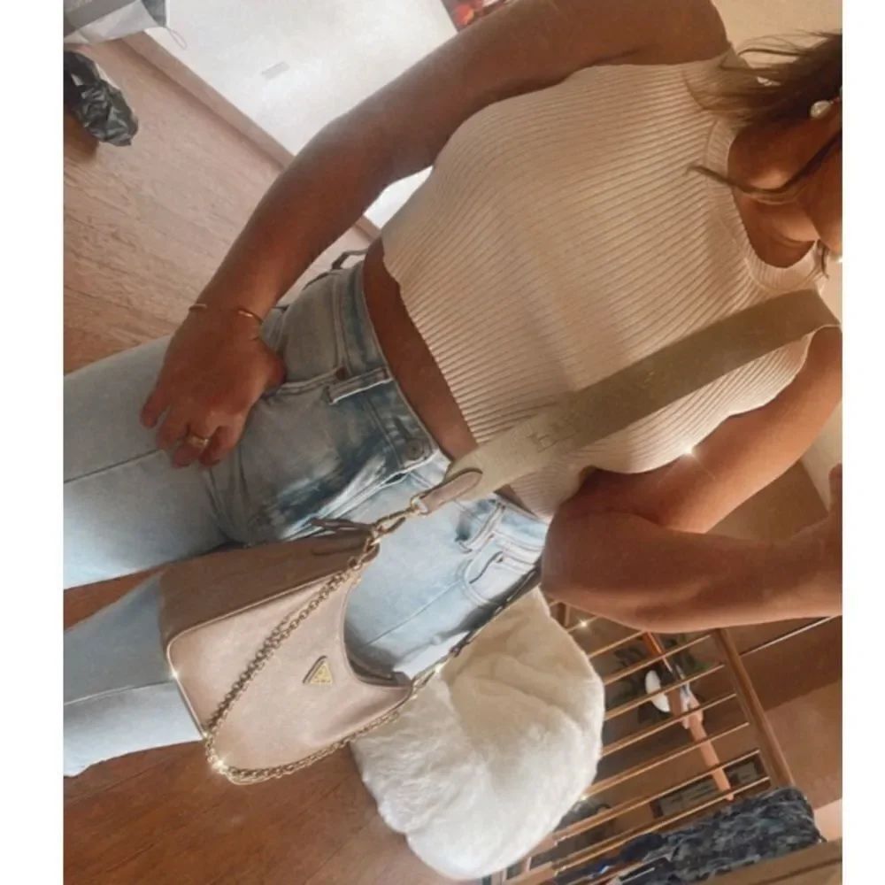 Cream  ribbed crop top - Picture 1 of 1